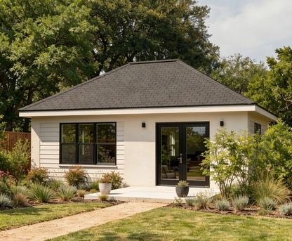 Custom detached accessory dwelling unit under construction in Dallas, TX